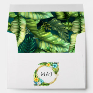 Tropical Aloha Summer Beach Monogrammed Envelope