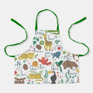 Tropical Alphabet for Children Apron