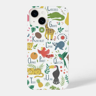 Tropical Alphabet for Children iPhone 14 Case
