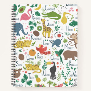 Tropical Alphabet for Children Notebook
