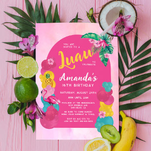 Tropical and Colourful Luau Invitation