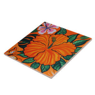 Tropical and Hawaiian art tile