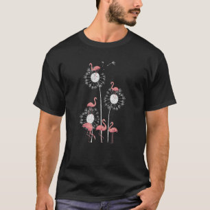 Tropical Animal Lover Exotic Bird Dandelion Flamin T-Shirt