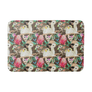 Tropical Animal Pattern Bath Mat