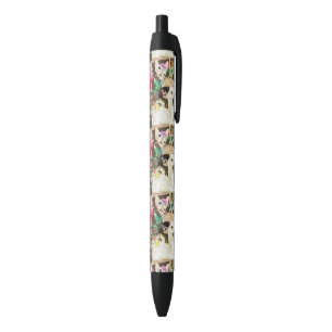 Tropical Animal Pattern Black Ink Pen