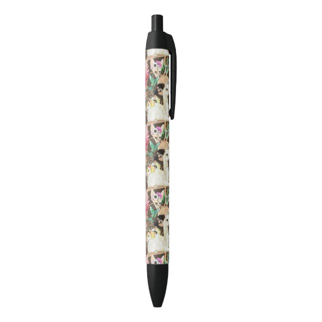 Tropical Animal Pattern Black Ink Pen (Bottom (Vertical))