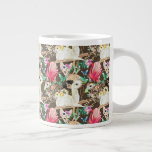 Tropical Animal Pattern Large Coffee Mug