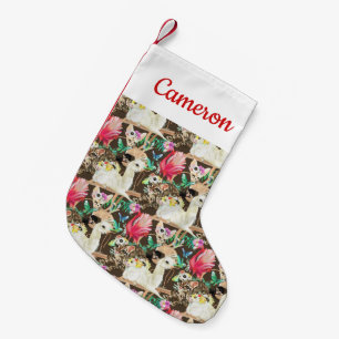 Tropical Animal Pattern Small Christmas Stocking