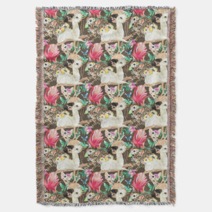 Tropical Animal Pattern Throw Blanket
