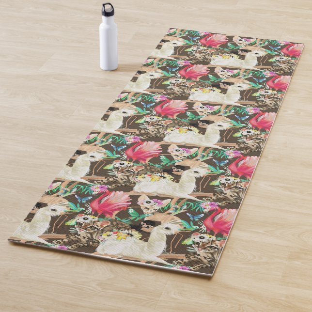 Tropical Animal Pattern Yoga Mat (In Situ)
