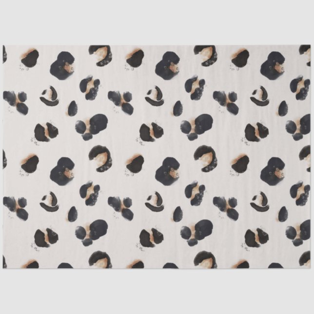 Tropical Animal Print and Greenery Series Design 1 Tissue Paper (Front)