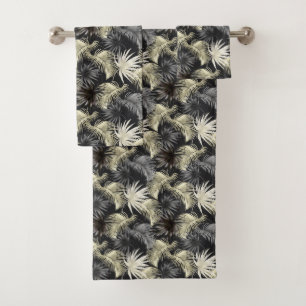 Tropical Animal Print &Greenery Series Design 21 Bath Towel Set