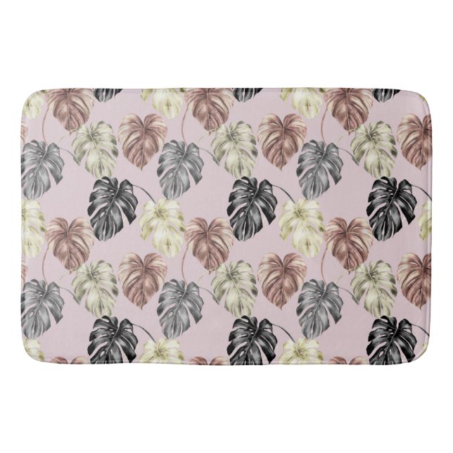 Tropical Animal Print &Greenery Series Design 35  Bath Mat (Front)