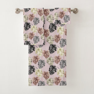 Tropical Animal Print &Greenery Series Design 35 Bath Towel Set