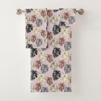 Tropical Animal Print &Greenery Series Design 35 Bath Towel Set