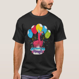 Tropical Animal Zoo Bird Birthday Party Pink Fla T-Shirt