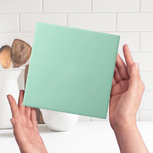 Tropical Aqua Green Plain Color Tile