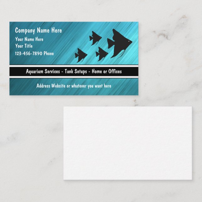 Tropical Aquarium Business Cards (Front/Back)