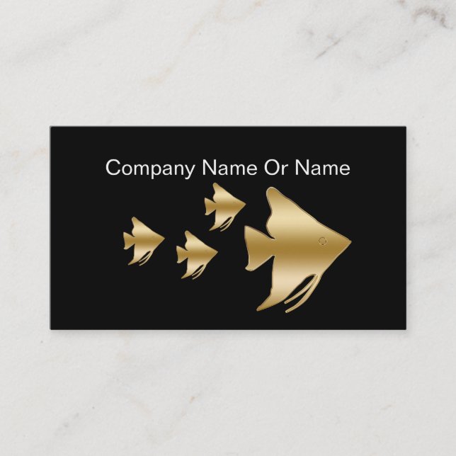 Tropical Aquaruim Silhouette Business Cards (Front)