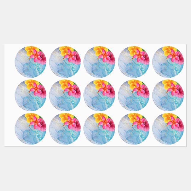 Tropical Arrangement design on stickers (Sheet)