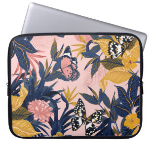 Tropical Art: Bright Forest Patterns Laptop Sleeve