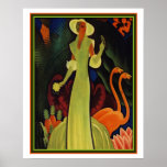 Tropical Art Deco Print by William P. Welsh 16x20<br><div class="desc">Colourful,  Art Deco,  Tropical Print by William P. Welsh 16 x 20</div>