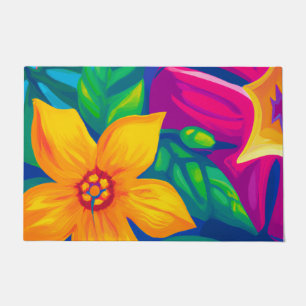 Tropical art door mat