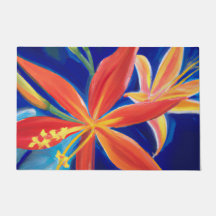 Tropical art door mat