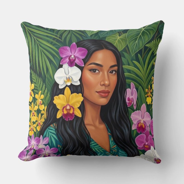 Tropical art pillow (Front)