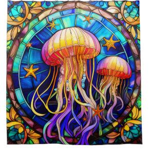 Tropical art  shower curtain