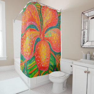 Tropical art  shower curtain