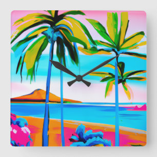 Tropical Art Wall clock