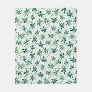 Tropical Australian Foxtail Palm Fleece Blanket