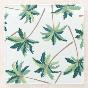 Tropical Australian Foxtail Palm Glass Coaster