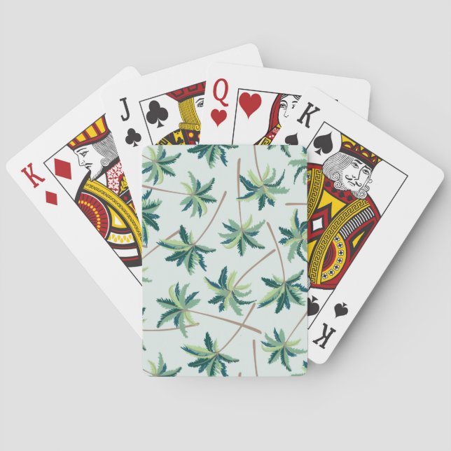 Tropical Australian Foxtail Palm Playing Cards (Back)