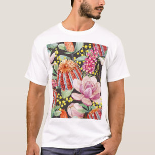 Tropical Australian plants, watercolor pattern. T-Shirt