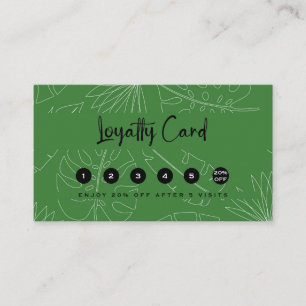 Tropical Auto Detailing Service Loyalty Card