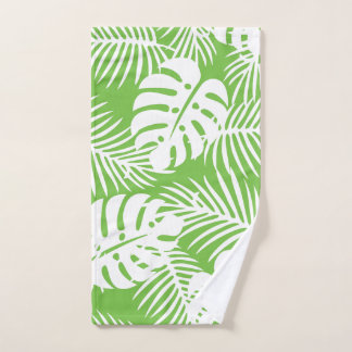 Tropical autumn, summer leaf patterns hand towel