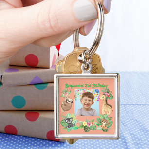 Tropical Baby Animals Keychain Kids Birthday Favou
