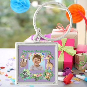 Tropical Baby Animals Keychain Kids Birthday Favou
