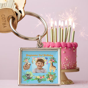 Tropical Baby Animals Keychain Kids Birthday Favou