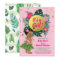 Tropical baby girl couples shower pink gold