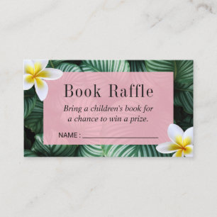 Tropical Baby Shower Book Raffle Tickets Enclosure Card