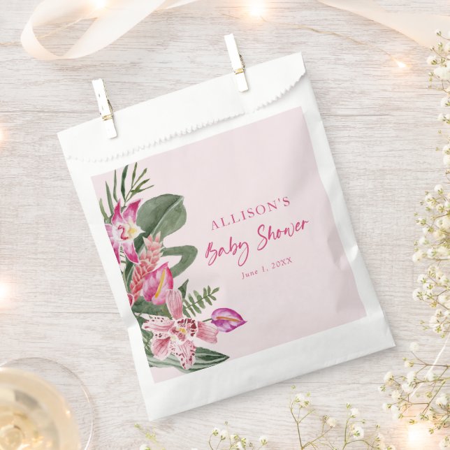 Tropical Baby Shower Favour Bags (Clipped)
