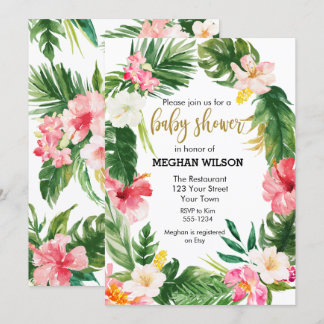 Tropical Baby Shower Invitation