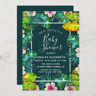 Tropical Baby Shower Invitation