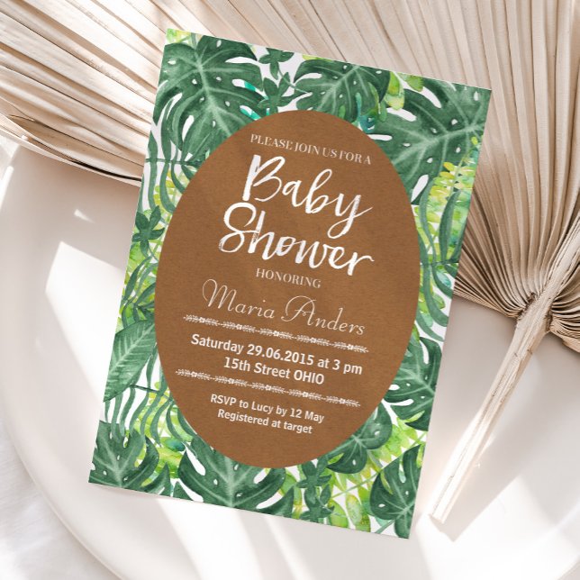 Tropical baby shower invitation (Creator Uploaded)