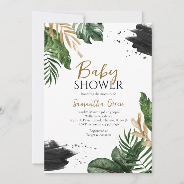 Tropical Baby Shower Invitation (Front)