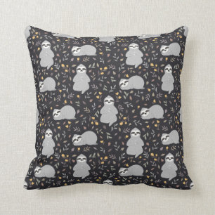 Tropical Baby Sloth Pattern Cushion