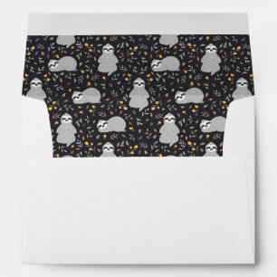 Tropical Baby Sloth Pattern Envelope